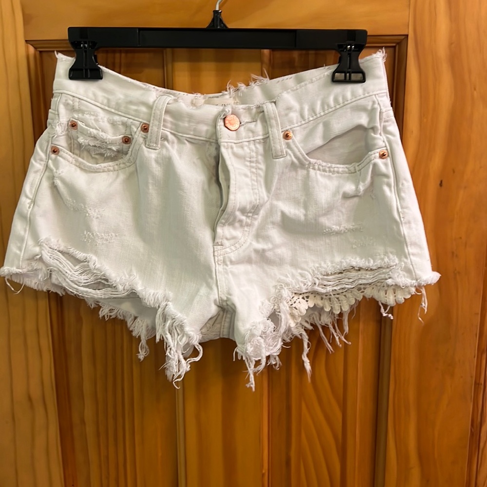 We the Free distressed short shorts